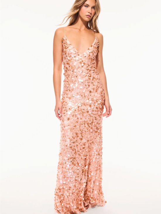 LoveShackFancy Dresses & Skirts - LovesShackFancy Blush Pink Sequin Maxi Dress